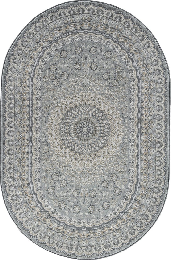 

Ковер для жилой комнаты Merinos Cuba F399-OVAL-BLUE (1х2)