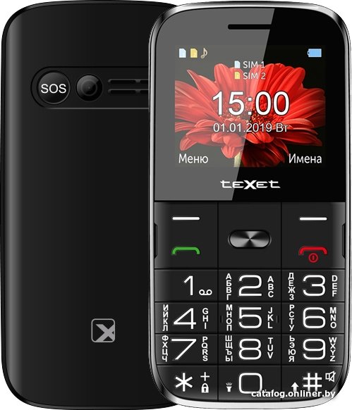 Кнопочный телефон TeXet TM-B227 (черный)