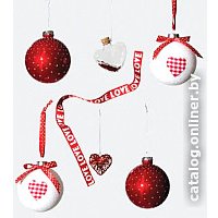 Елочная игрушка Gasper Для дорогой 4518524-00 (красный/белый)