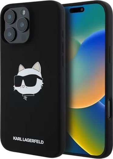 

Чехол для телефона Lagerfeld Liquid Silicone NFT Choupette Head (MagSafe) для iPhone 16 Pro Max KLHMP16XSCHPPLK