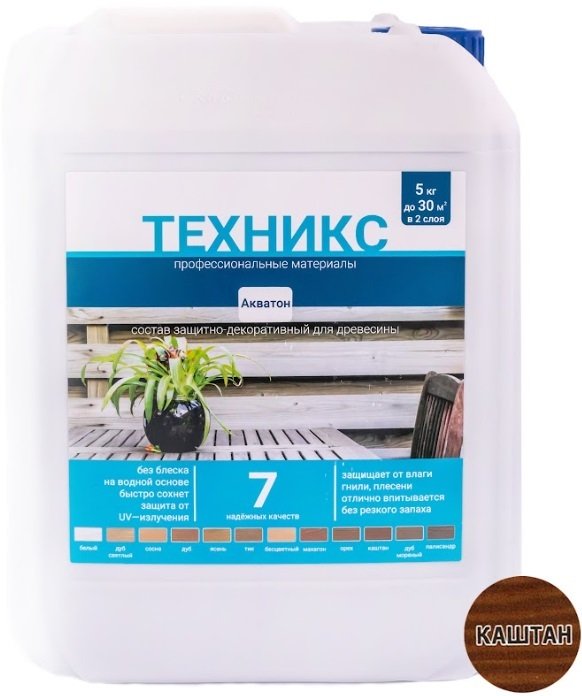 

Пропитка Техникс Акватон 5 кг (каштан)