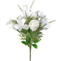 Искусственный букет KlrBy Розы и альстромерии СН18мол