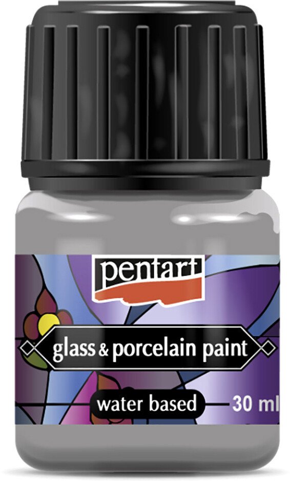

Краска для стекла и керамики Pentart Glass&Porcelain 30 мл (серебро)
