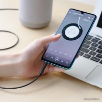 Кабель Borofone BL5 3.5 мм (с микрофоном, черный)