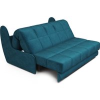 Диван Мебель-АРС Аккордеон Барон №2 ППУ 120x200 (бархат синий/зеленый Star Velvet 43 Black Green)