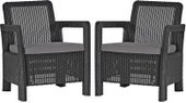 Tarifa 2 chairs (графит/светло-серый, 2 кресла)