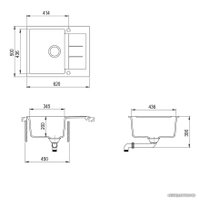 Кухонная мойка Aquasanita Tesa SQT102AW (black metallic 601)