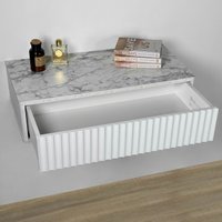 Туалетный столик без зеркала Shtabe Royal 5014 эко (мрамор каррара)