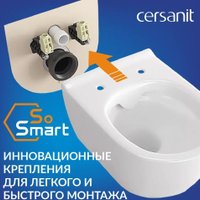 Унитаз подвесной Cersanit Brasko Slim 64824 + Aqua Prime М 50 68179 с кнопкой Corner 64077 (кнопка белый)