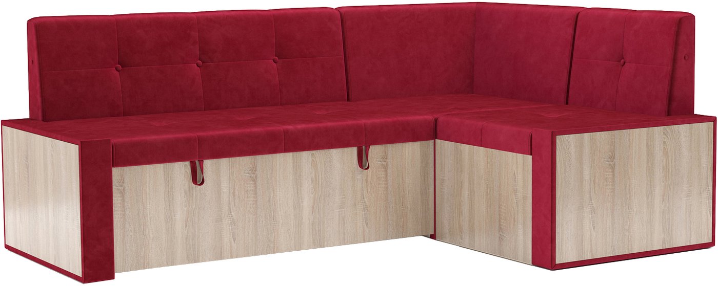 

Угловой диван Мебель-АРС Таллин 211x83x141 (бархат красный Star Velvet 3 Dark Red)
