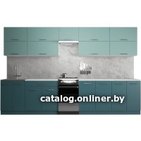Готовая кухня Хоум Лайн Гранд Лайт 50-3.4 (бензин/сумеречный голубой)