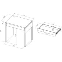 Офисный стол Mebelain Компи 73 (белый)