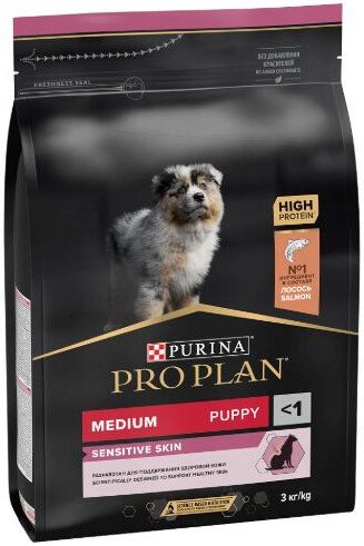 Сухой корм для собак Pro Plan Puppy Medium Sensitive Skin 3 кг