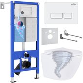 Antares Tornado в комплекте с инсталляцией StounFix Dual Fresh 6 в 1 968303 (кнопка: белый глянцевый)