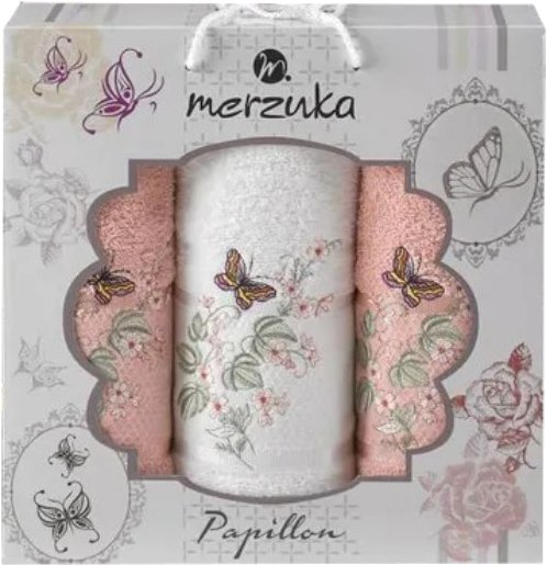 

Набор полотенец Merzuka Papillon 10170 (3 шт, в коробке, персиковый)