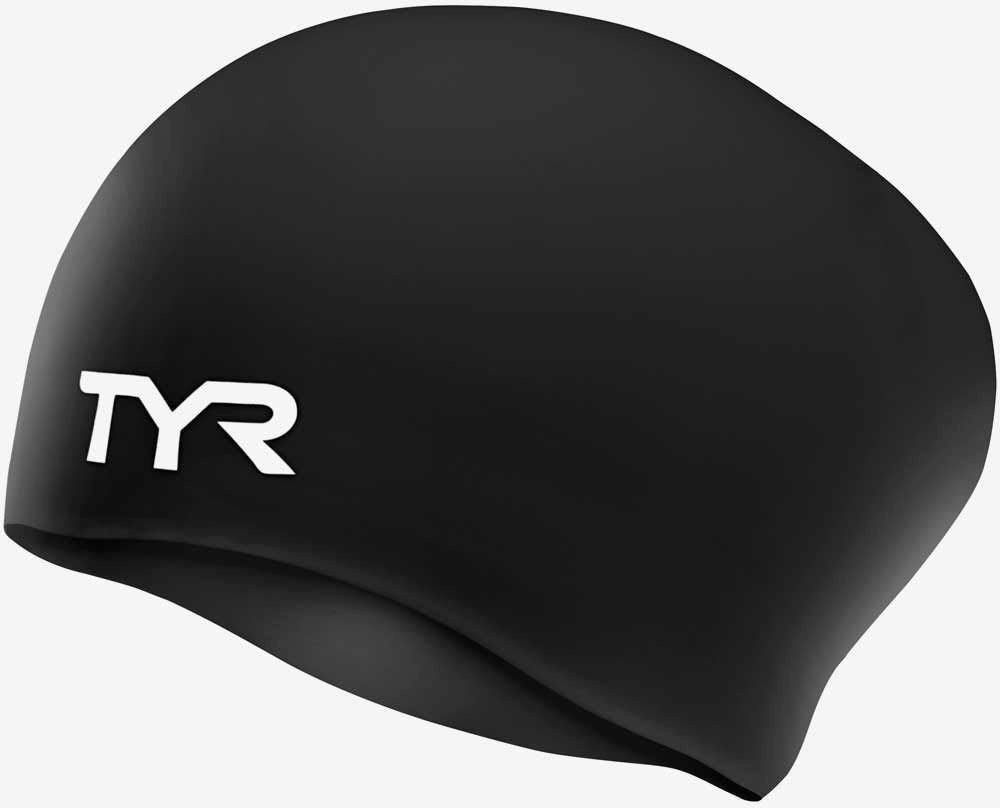 

Шапочка для плавания TYR Long Hair Wrinkle-Free Silicone Cap LCSL/001 (черный)