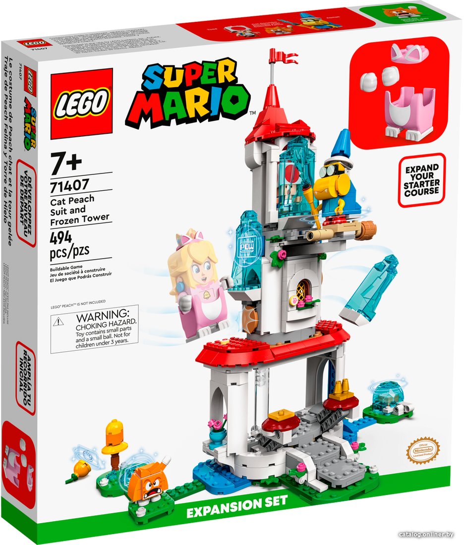 Конструктор LEGO Super Mario 71407 Наряд Пич-кошки и Ледяная башня