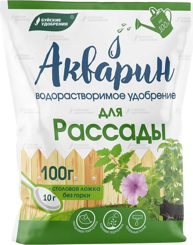 

Удобрение Буйские удобрения Акварин для рассады (100 г)