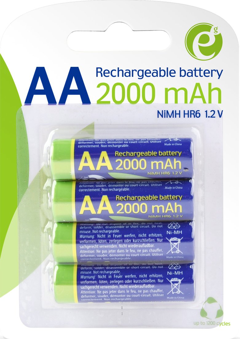 

Аккумулятор Gembird AA 2000 mAh 4 шт. EG-BA-AA20R4-01