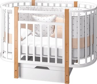 Классическая детская кроватка MLK Элен 3 (белый)