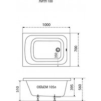 Ванна Triton Литл 100 100х70