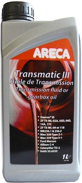 

Трансмиссионное масло Areca Transmatic III 1л