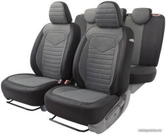 Комплект чехлов для сидений Autoprofi Linen LIN-1505 (черный/темно-серый)