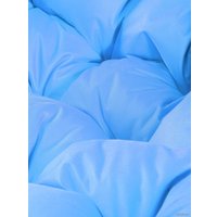 Кресло M-Group Кокос на подставке 11590303 (серый ротанг/голубая подушка)