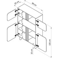 Шкаф-гармошка Диприз Ola 2 дв. + 2 дв. Д.70039.1 (белый)