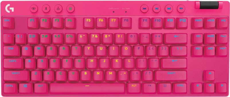 

Клавиатура Logitech Pro X TKL Logitech GX Brown Tactile 920-012154 (розовый, нет кириллицы)