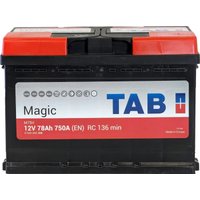 Автомобильный аккумулятор TAB Magic R+ (78 А·ч)