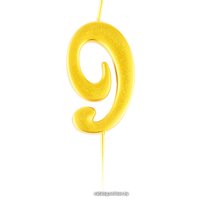 Свеча для торта Meshu Цифра 9 MS_59570 (золото)