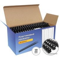 Пластиковая пружина для переплета Гелеос BCA4-10B 10 мм 100 шт (черный)