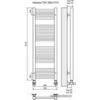 Полотенцесушитель TERMINUS Аврора П20 (332х1010)