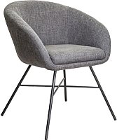 Стул с подлокотниками AksHome Amur (темно-серая ткань/черный)