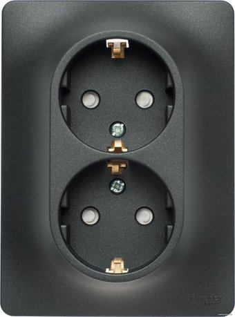 Розетка Schneider Electric Glossa GSL000726 (антрацит)