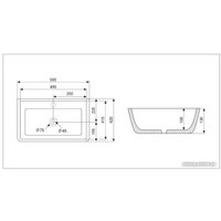 Умывальник Abber Rechteck AC2203MB (черный матовый)