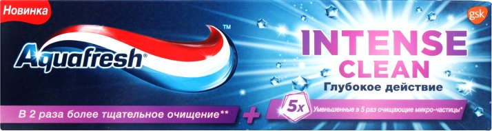 

Зубная паста Aquafresh Intense clean Deep action Интенсивное очищение Глубокое действие 75 мл