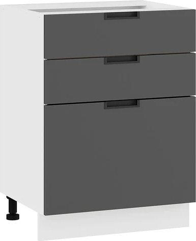 

Шкаф напольный Трия Гренада 1Н6Я3 (белый/холст вулкан)