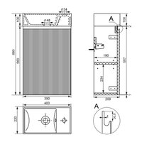  Wellsee Тумба под умывальник 2 в 1 WC Area 221801001 (тумба/матовый белый, раковина/глянцевый белый, без ножек)