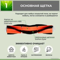 Набор аксессуаров USBTOP для Roborock S6 Pure (черные боковые щетки) 558695