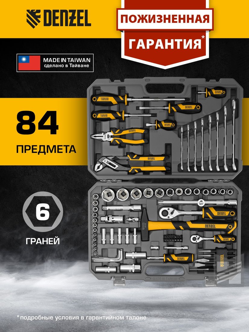 Набор домашнего мастера Denzel 15802 (84 предмета)