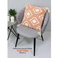 Чехол на подушку Matex Tufted ALEX-028 (молочный/персиковый)