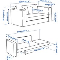 Софа Ikea Skonaback Knisa темно-серый 70582542