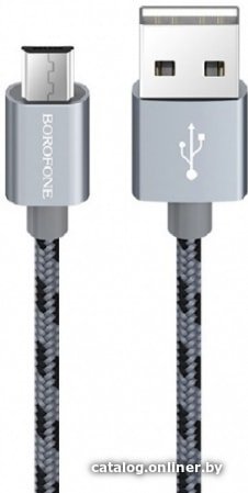 Кабель Borofone BX24 microUSB 1 м (серый)