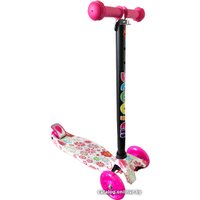 Трехколесный самокат Scooter Maxi 036Z (розовый/цветы)