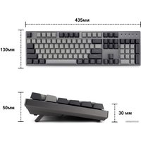 Клавиатура Durgod Taurus K310 White Led (серый, MX Red, нет кириллицы)