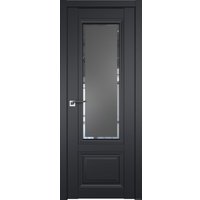 Межкомнатная дверь ProfilDoors 2.103U L 60x200 (черный матовый, стекло square графит)