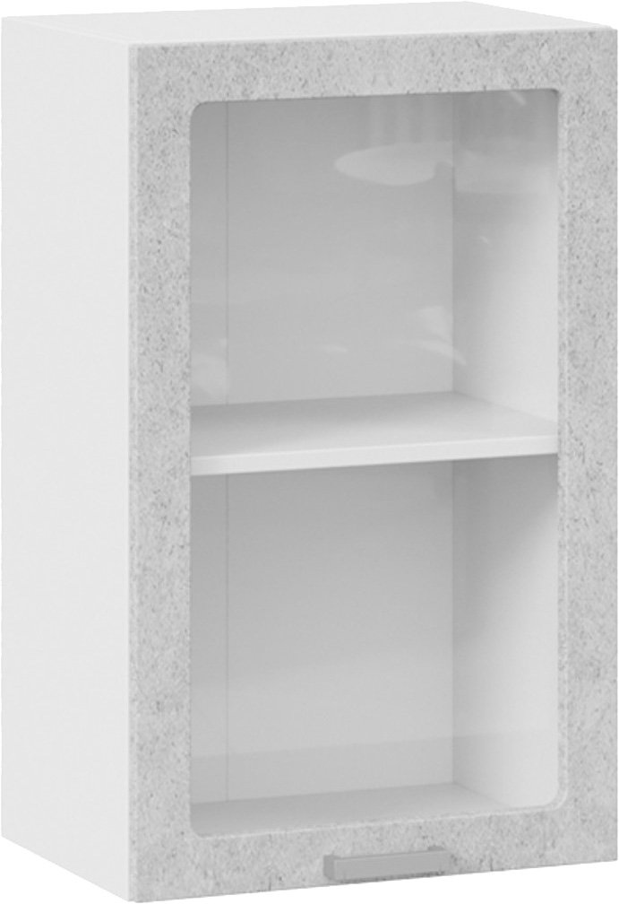 

Шкаф навесной Трия Гранита 1В45С (белый/бетон снежный)