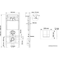 Унитаз подвесной Berges Wasserhaus Geo Rimless + Geo Slim SO + Novum525 + L3 042213